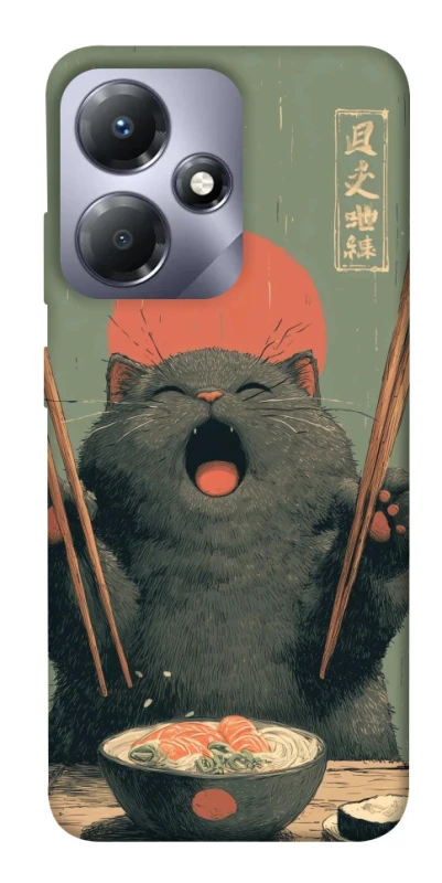 Чохол на Infinix Hot 30i Hungry Cat фото 1 з 1