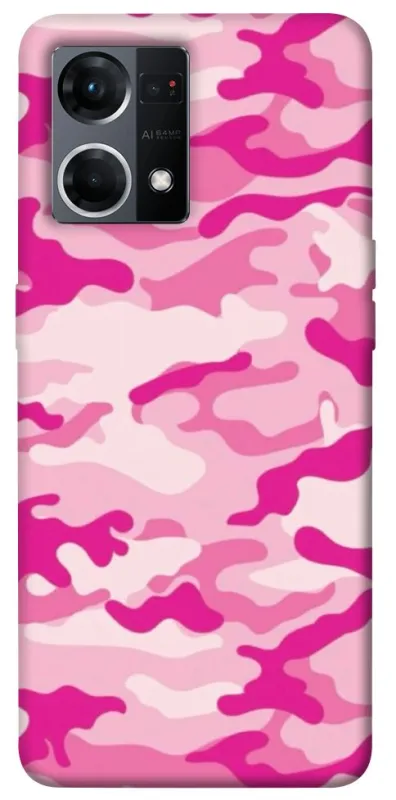 Чехол на Oppo Reno 7 4G camouflage pink фото 1 из 1
