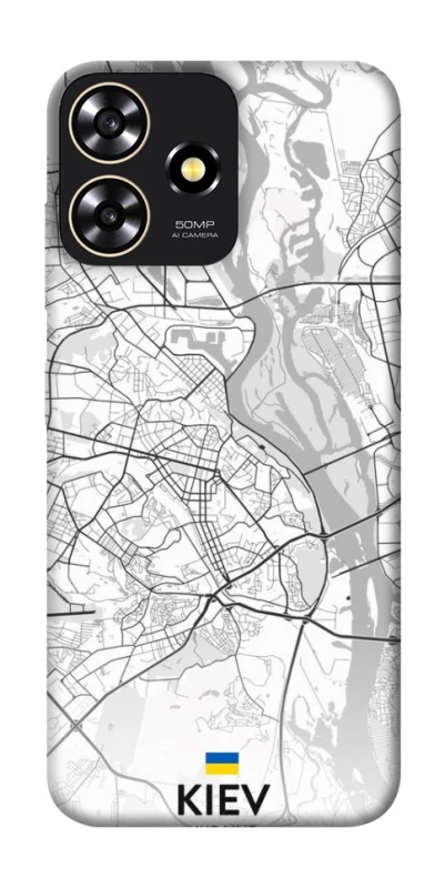 Чохол на ZTE Blade A73 4G Kiev white map фото 1 з 1