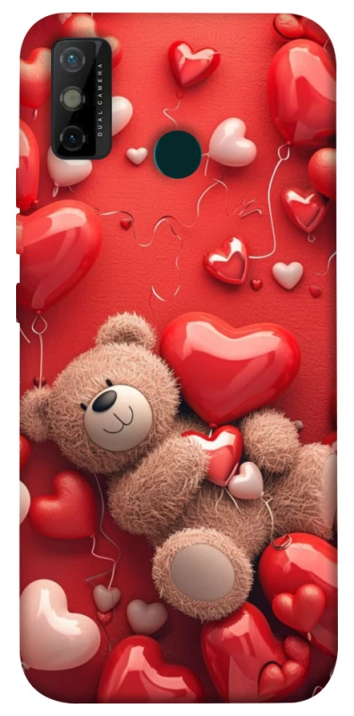 Чохол на TECNO Spark 6 Go bear in hearts фото 1 з 1