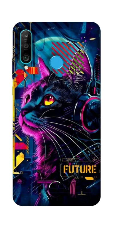 Чехол на Huawei P30 lite Cyber Cat v2 фото 1 из 1