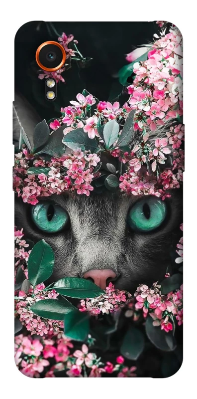 Чехол на Samsung Galaxy Xcover7 Кот в цветах фото 1 из 1