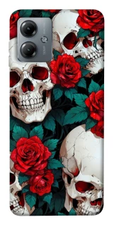 Чехол на Motorola Moto G14 skull and rose фото 1 из 1