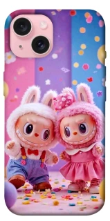 Чехол на Apple iPhone 15 (6.1") Labubu twins ver.3 фото 1 из 1