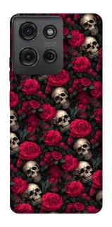 Чехол на Motorola Moto G75 Черепа и розы фото 1 из 1