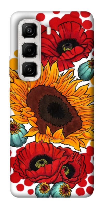 Чохол на Infinix Hot 50 4G Соняшники та маки фото 1 з 1