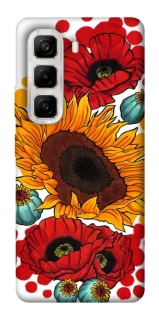 Чехол на Infinix Hot 50 4G Подсолнечники и маки фото 1 из 1
