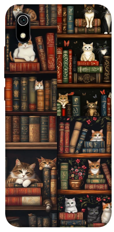 Чехол на Xiaomi Redmi 7A Cats & Books фото 1 из 1