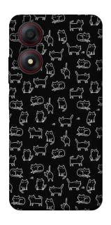 Чохол на ZTE Blade A34 4G Black Cats фото 1 Чохол на ZTE Blade A34 4G Black Cats фото 1 з 1