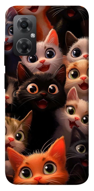 Чохол на Xiaomi Redmi Note 11R happy cats фото 1 з 1