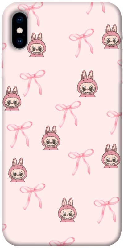 Чехол на Apple iPhone X (5.8") Pink bows and Labubus фото 1 из 1