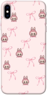 Чохол на Apple iPhone X (5.8") Pink bows and Labubus фото 1 з 1