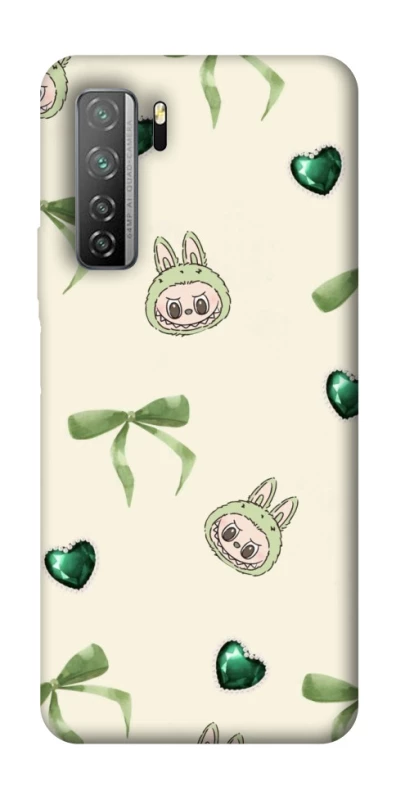 Чохол на Huawei Nova 7 SE Labubu Green Heart фото 1 з 1