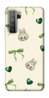 Чехол на Huawei Nova 7 SE Labubu Green Heart фото 1 из 1