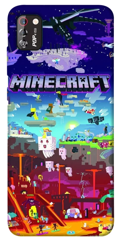 Чохол на TECNO POP 4 Pro Minecraft world фото 1 з 1