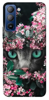 Чехол на TECNO Pop 5 LTE Кот в цветах фото 1 из 1