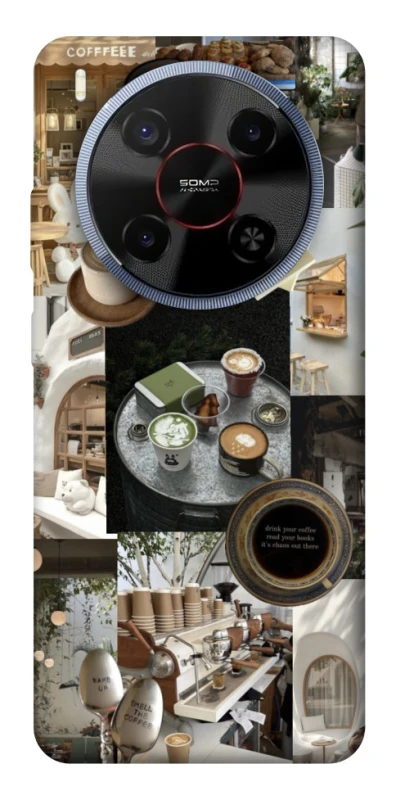 Чохол на ZTE Blade V70 Max Coffee collage ver.4 фото 1 з 1