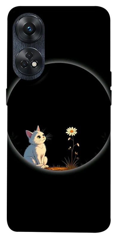 Чехол на Oppo Reno 8T 4G Cat and flower фото 1 из 1