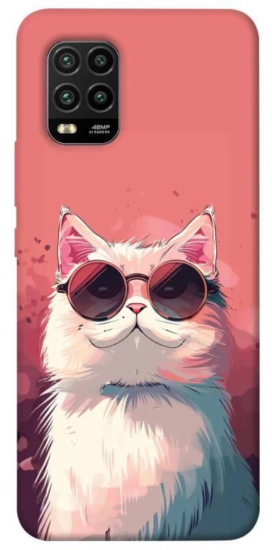 Чохол на Xiaomi Mi 10 Lite Сat with glasses фото 1 з 1