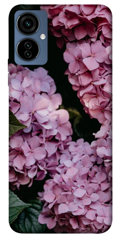 Чохол на TECNO Camon 19 Neo Рожеві гартензії фото 1 з 1