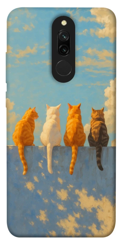 Чехол на Xiaomi Redmi 8 cats on wall фото 1 из 1