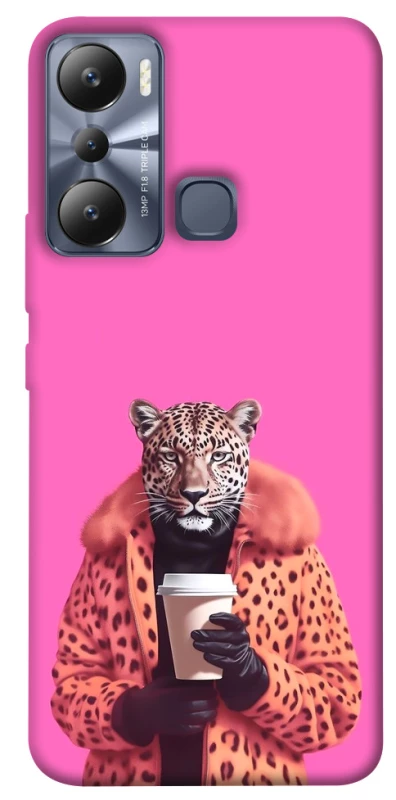 Чехол на Infinix Hot 20i Леопард с кофе фото 1 из 1