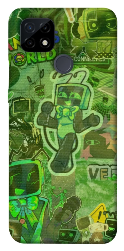 Чехол на Realme C21 Dandysworld tv green theme фото 1 из 1