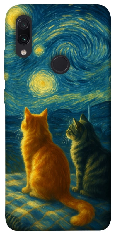 Чохол на Xiaomi Redmi Note 7 / Note 7 Pro / Note 7s Cats under the stars фото 1 з 1