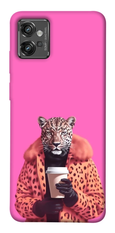 Чехол на Motorola Moto G32 Леопард с кофе фото 1 из 1