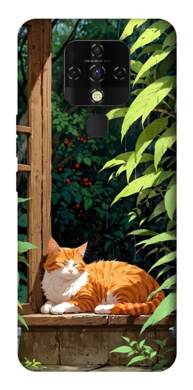Чохол на TECNO Camon 16 SE red cat фото 1 з 1