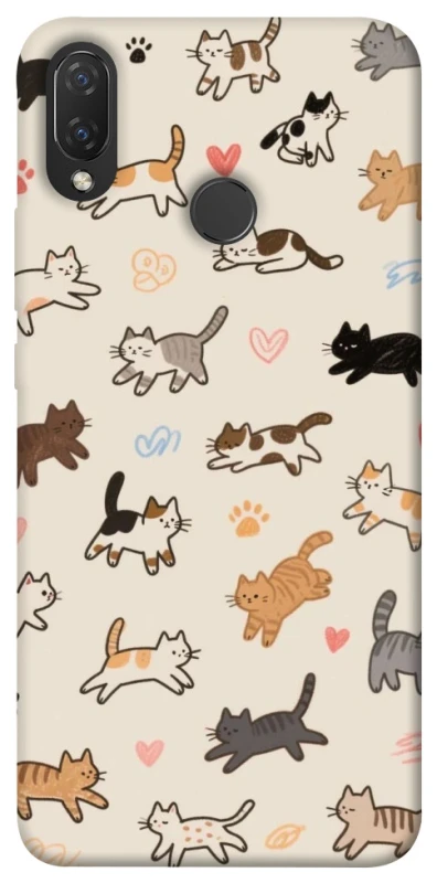 Чохол на Huawei P Smart+ (nova 3i) Cat style ver.2 фото 1 з 1