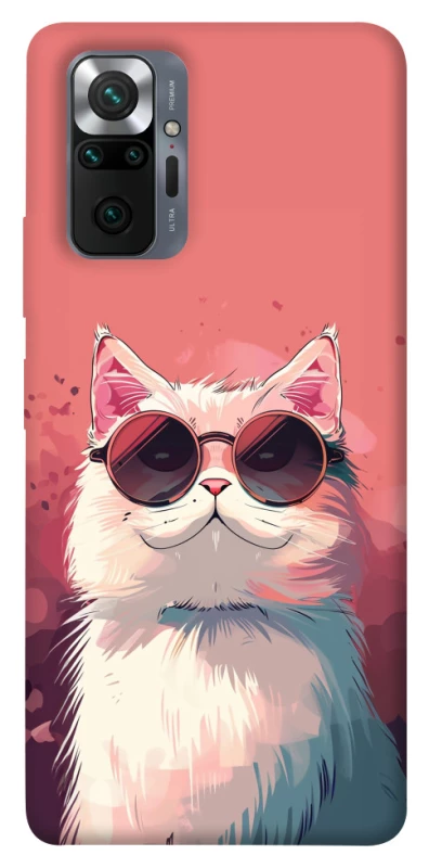 Чохол на Xiaomi Redmi Note 10 Pro Сat with glasses фото 1 з 1
