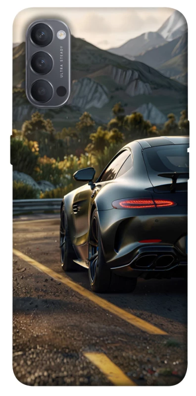 Чехол на Oppo Reno 4 Car in the mountains фото 1 из 1