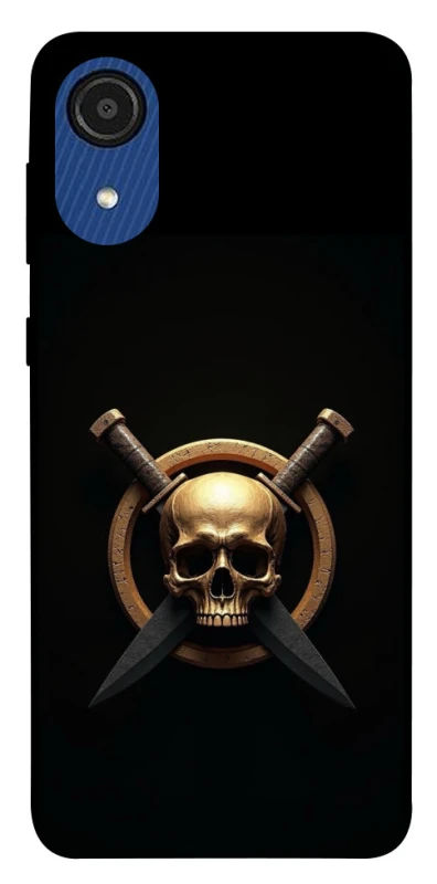Чохол на Samsung Galaxy A03 Core Golden Skull фото 1 з 1