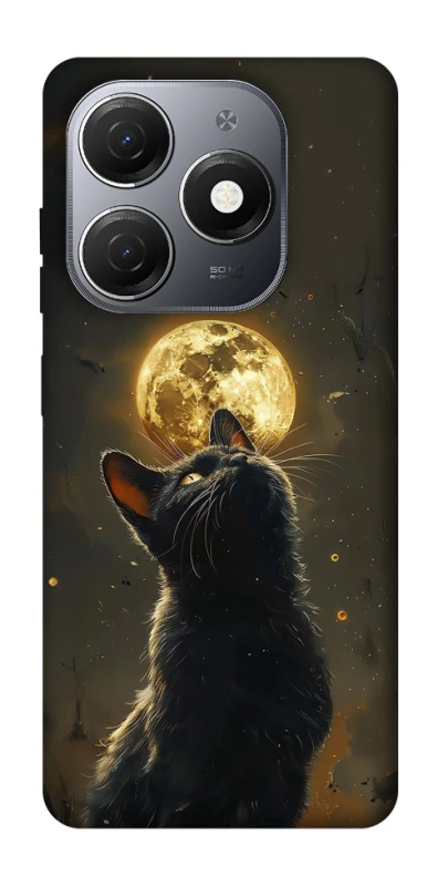 Чехол на TECNO Spark 20 Кот под луной v2 фото 1 из 1