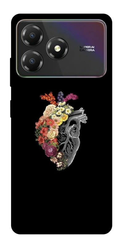 Чохол на ZTE Blade A36 Heart with flowers фото 1 з 1