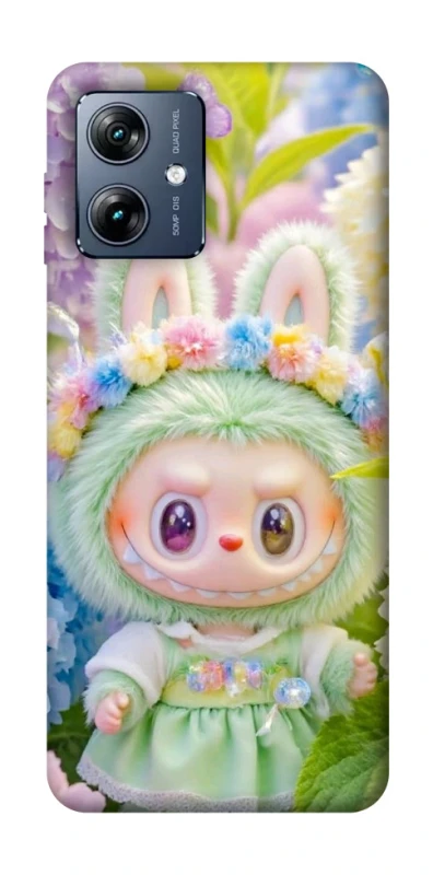 Чохол на Motorola Moto G54 Power Labubu & Flowers ver.2 фото 1 з 1