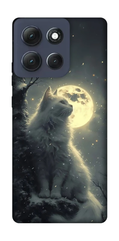 Чохол на Motorola Moto G86 Power Кіт під місяцем фото 1 з 1
