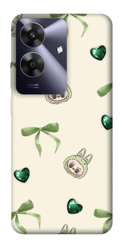Чехол на Realme Note 60 Labubu Green Heart фото 1 из 1
