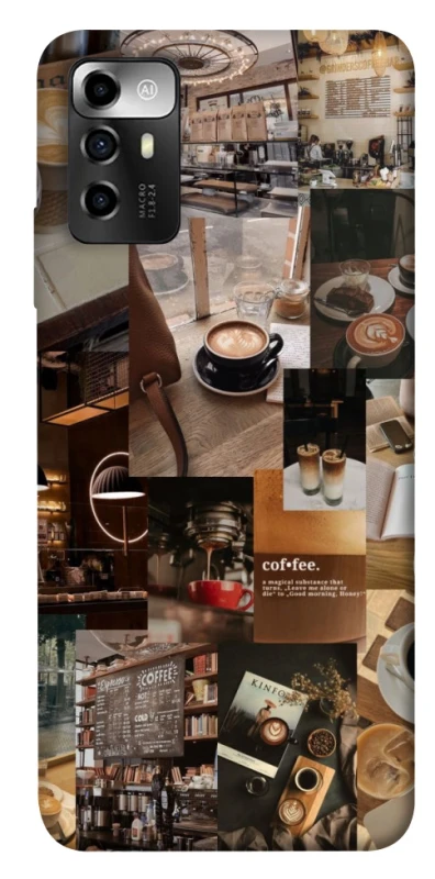 Чехол на ZTE Blade A72 Coffee collage ver.2 фото 1 из 1