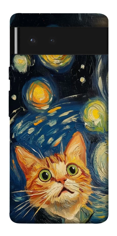 Чехол на Google Pixel 6 paint cat фото 1 из 1