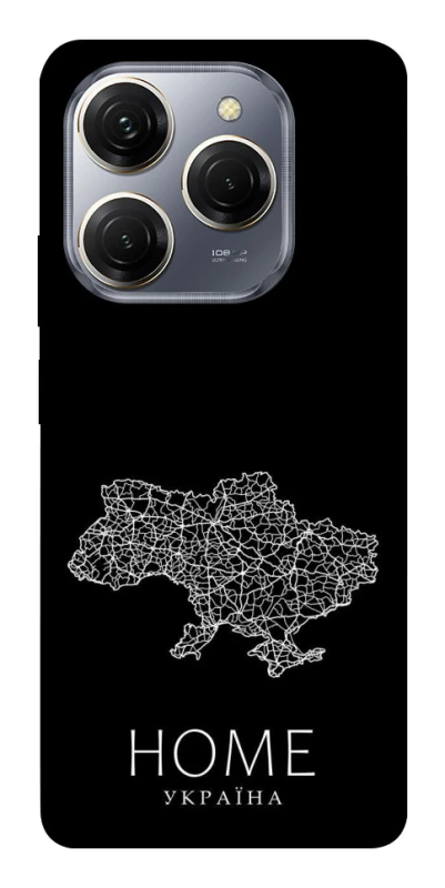 Чохол на TECNO Spark 20 Pro Ukraine black map фото 1 з 1
