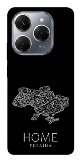 Чохол на TECNO Spark 20 Pro Ukraine black map фото 1 з 1