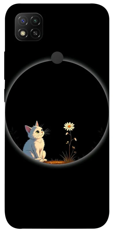 Чохол на Xiaomi Redmi 9C Cat and flower фото 1 з 1