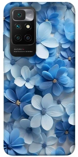 Чехол на Xiaomi Redmi 10 Синие цветы фото 1 из 1