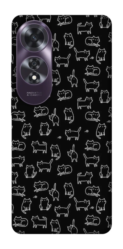 Чохол на Oppo A60 Black Cats фото 1 Чохол на Oppo A60 Black Cats фото 1 з 1