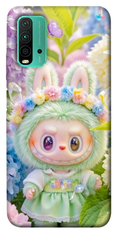 Чохол на Xiaomi Redmi Note 9 4G / Redmi 9 Power Labubu & Flowers ver.2 фото 1 з 1