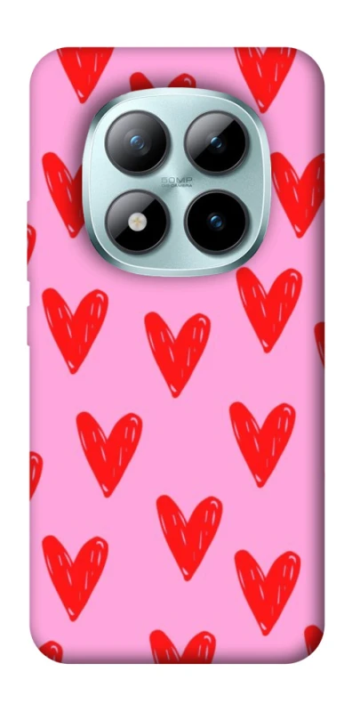 Чохол на Xiaomi Redmi Note 15 Pro+ 5G Red hearts 2 фото 1 з 1