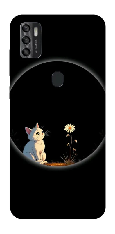 Чохол на ZTE Blade A7s (2020) Cat and flower фото 1 з 1
