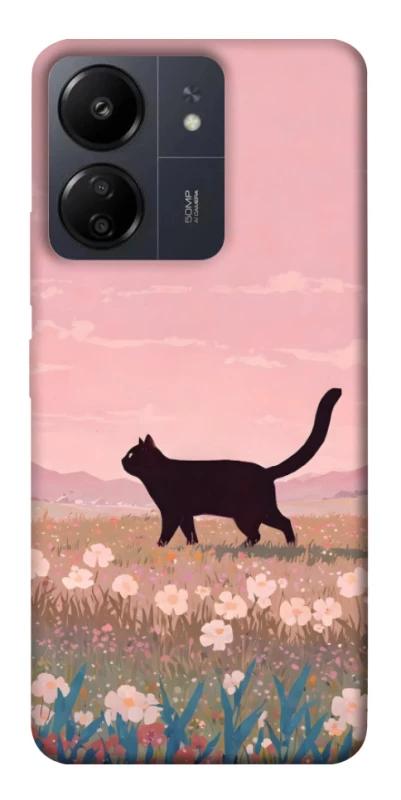 Чохол на Xiaomi Redmi 13C cat on a field фото 1 з 1